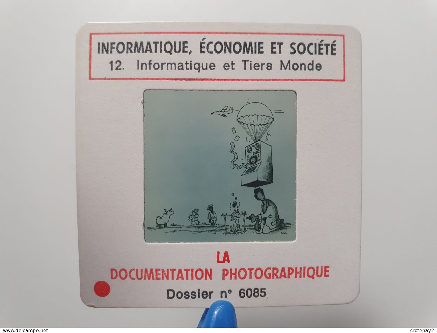 Photo Diapo Diapositive Slide Informatique Economie Société N12 Illustrateur PLANTU Informatique & Tiers Monde VOIR ZOOM - Diapositivas