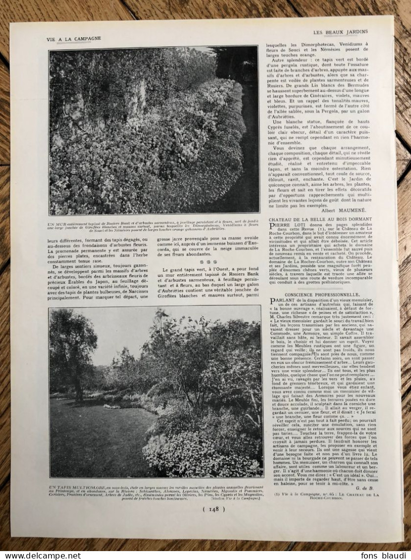 1932 - Le Jardin De La Villa Les Bruyères à Saint-Jean-Cap-Ferrat (Alpes-Maritimes) - Article De 4 Pp. - Non Classificati