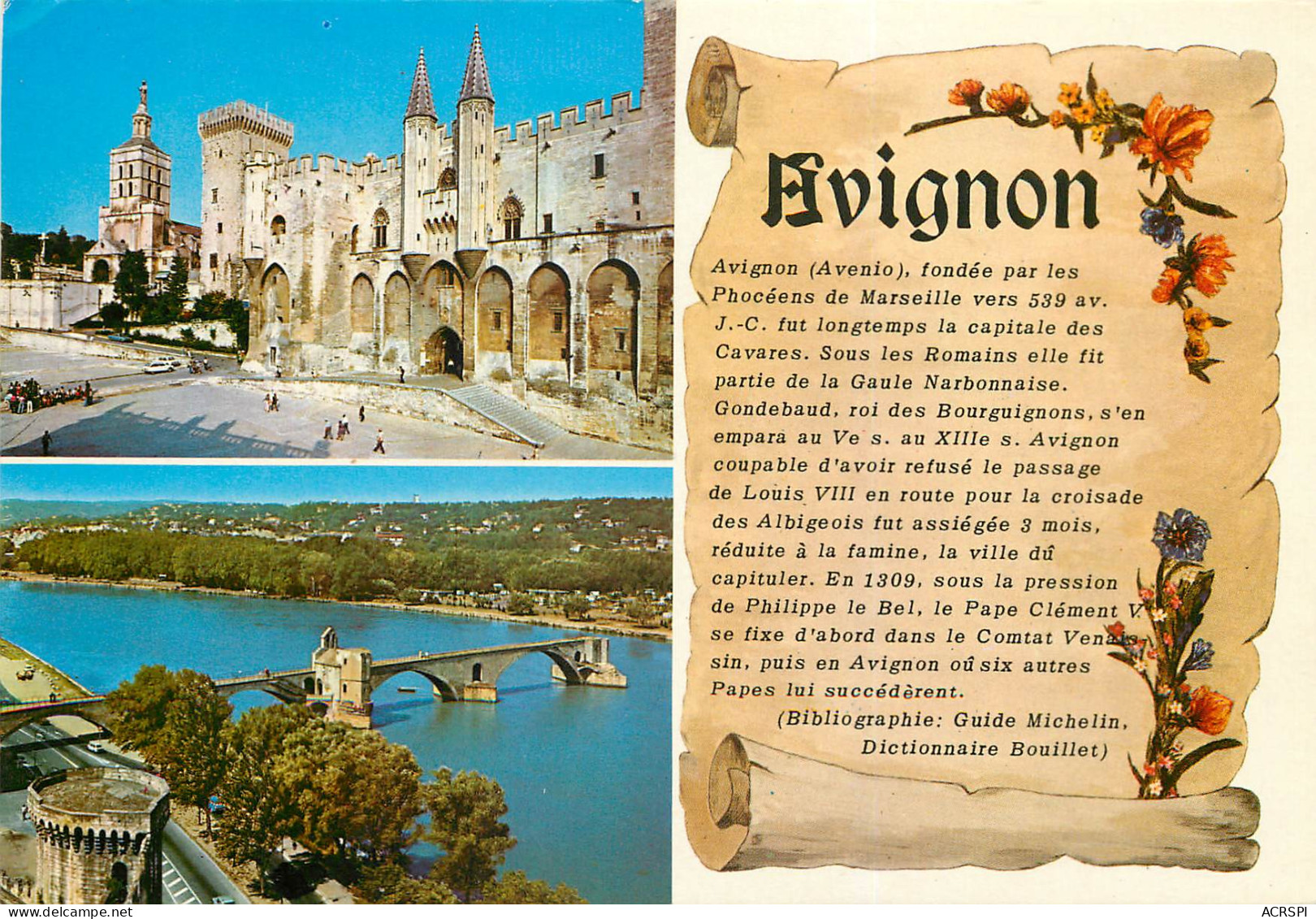 AVIGNON 1Palais Des Papes 2 Pont Bénézet Et La Chapelle Saint Nicolas 9(scan Recto Verso)MF2700 - Avignon (Palais & Pont)