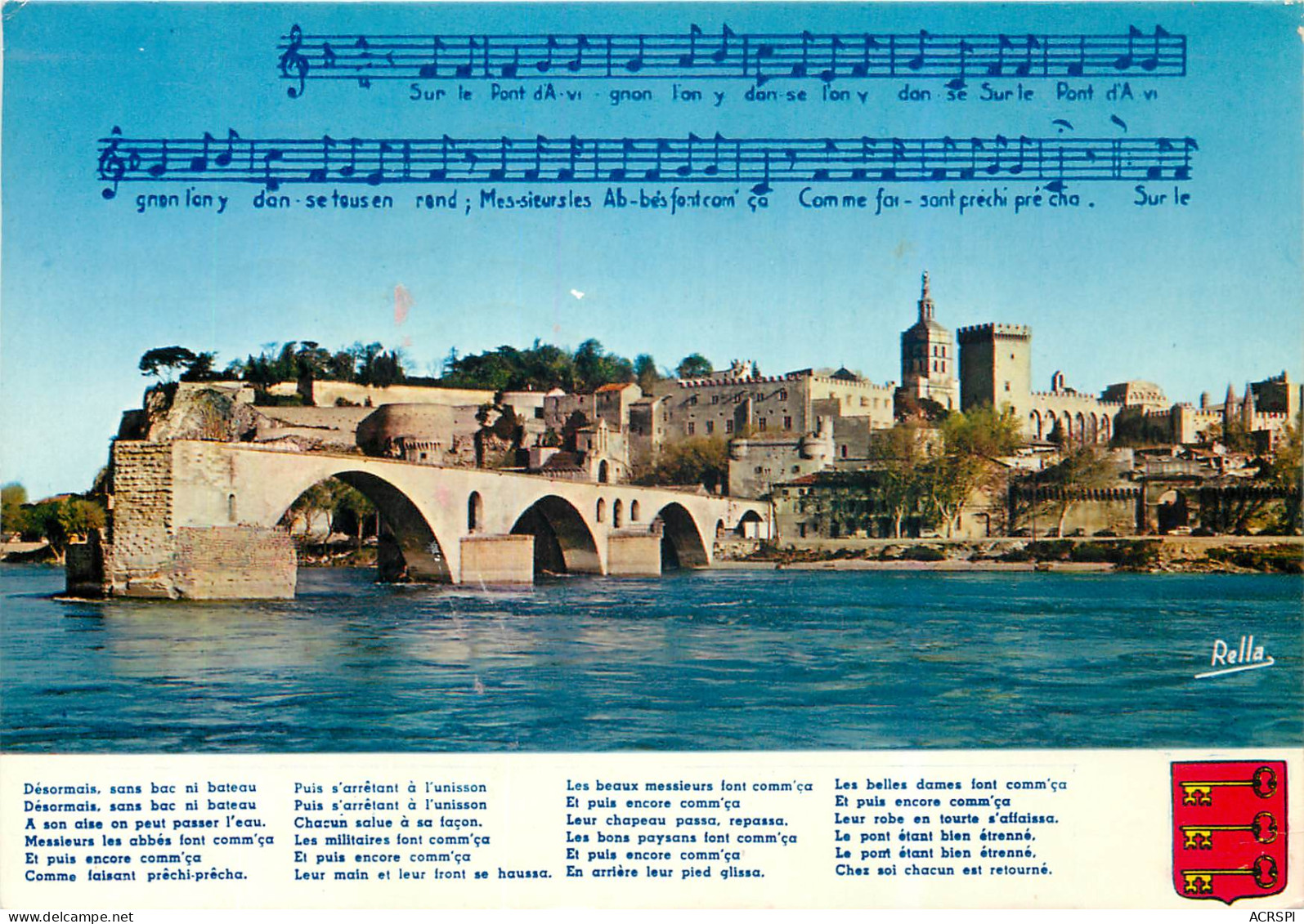 AVIGNON Le Pont Saint Bénézet Et Sa Chanson Légendaire 25(scan Recto Verso)MF2702 - Avignon (Palais & Pont)