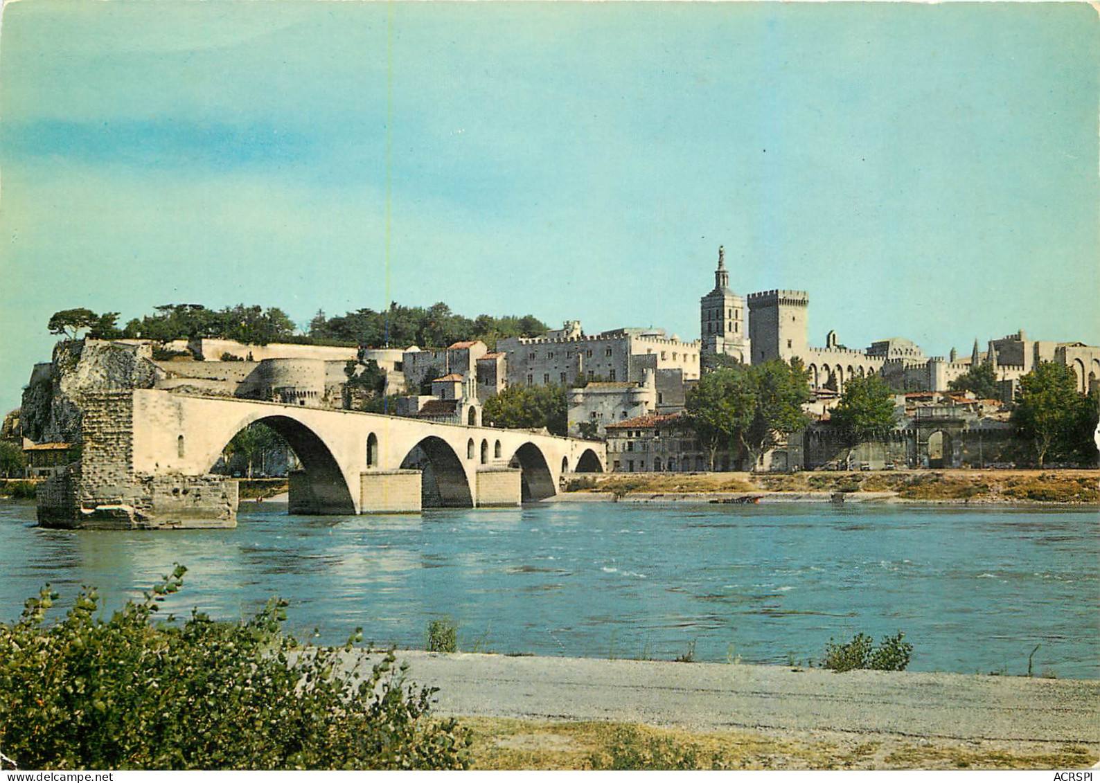 AVIGNON Vue Générale Du Pont St Bénézet Et Du Palais Des Papes 20(scan Recto Verso)MF2703 - Avignon (Palais & Pont)