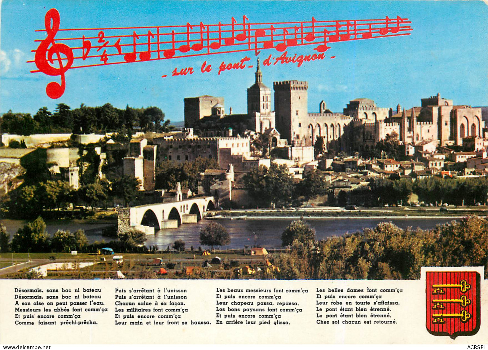 AVIGNON Le Palais Des Papes Le Pont St Bénézet Et Sa Chanson 6(scan Recto Verso)MF2705 - Avignon (Palais & Pont)