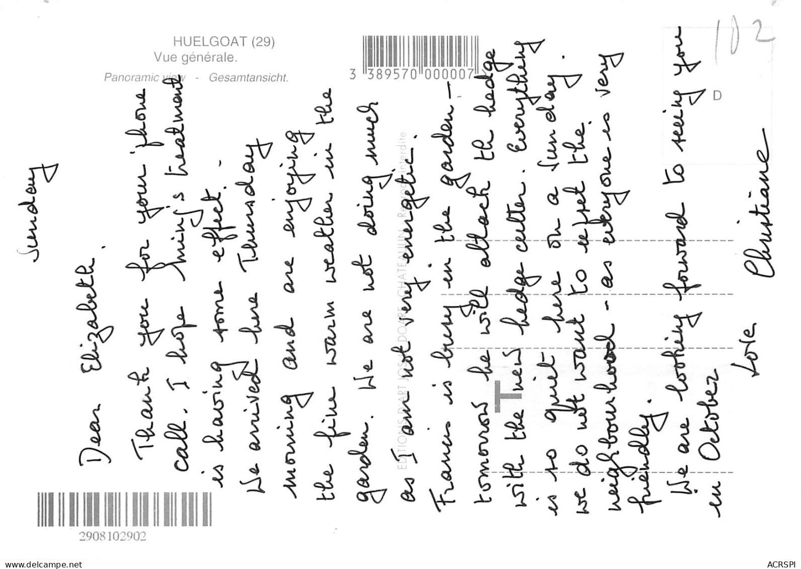 HUELGOAT Vue Generale 7(scan Recto Verso)MF2711 - Huelgoat