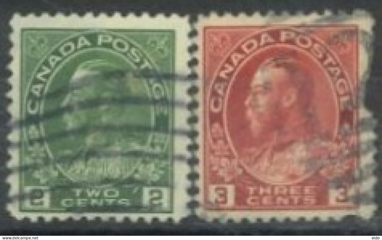 CANADA - 1922, KING GEORGE V STAMPS SET OF 2, USED. - Used Stamps