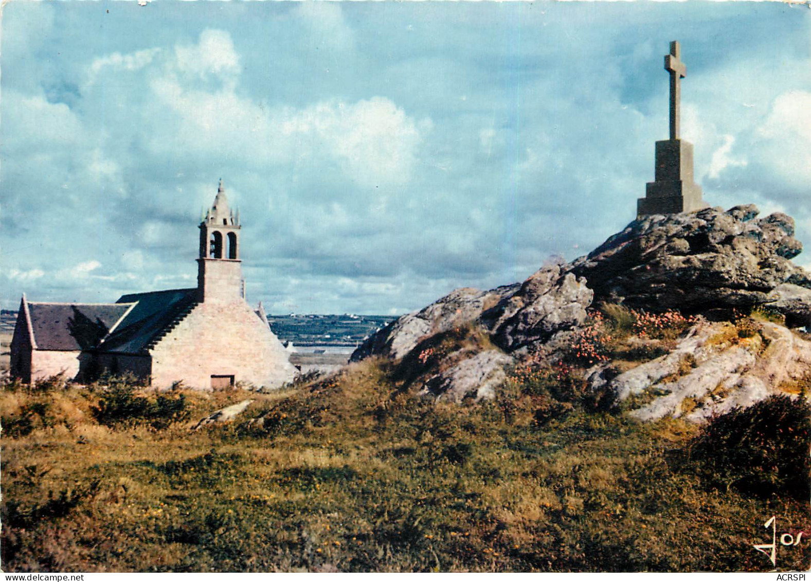 PLOUGUERNEAU La Croix Des Naufrages La Chapelle Saint Michel PLOUGUERNEAU 6(SCAN RECTO VERSO)MF2715 - Plouguerneau