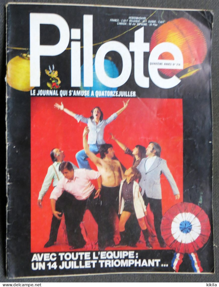 PILOTE N° 714 12 Juillet 1973 Tabary Valentin       Fred Le Petit Cirque       Charlier & Gir Blueberry    F'Murr Génie - Pilote