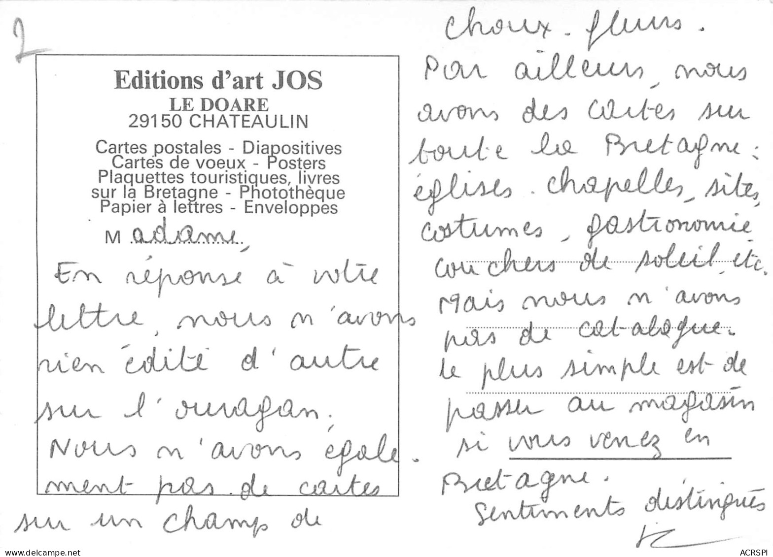 CHATEAULIN LE DOARE Cartes Postales 29(Scan Recto Verso)MF2716 - Châteaulin