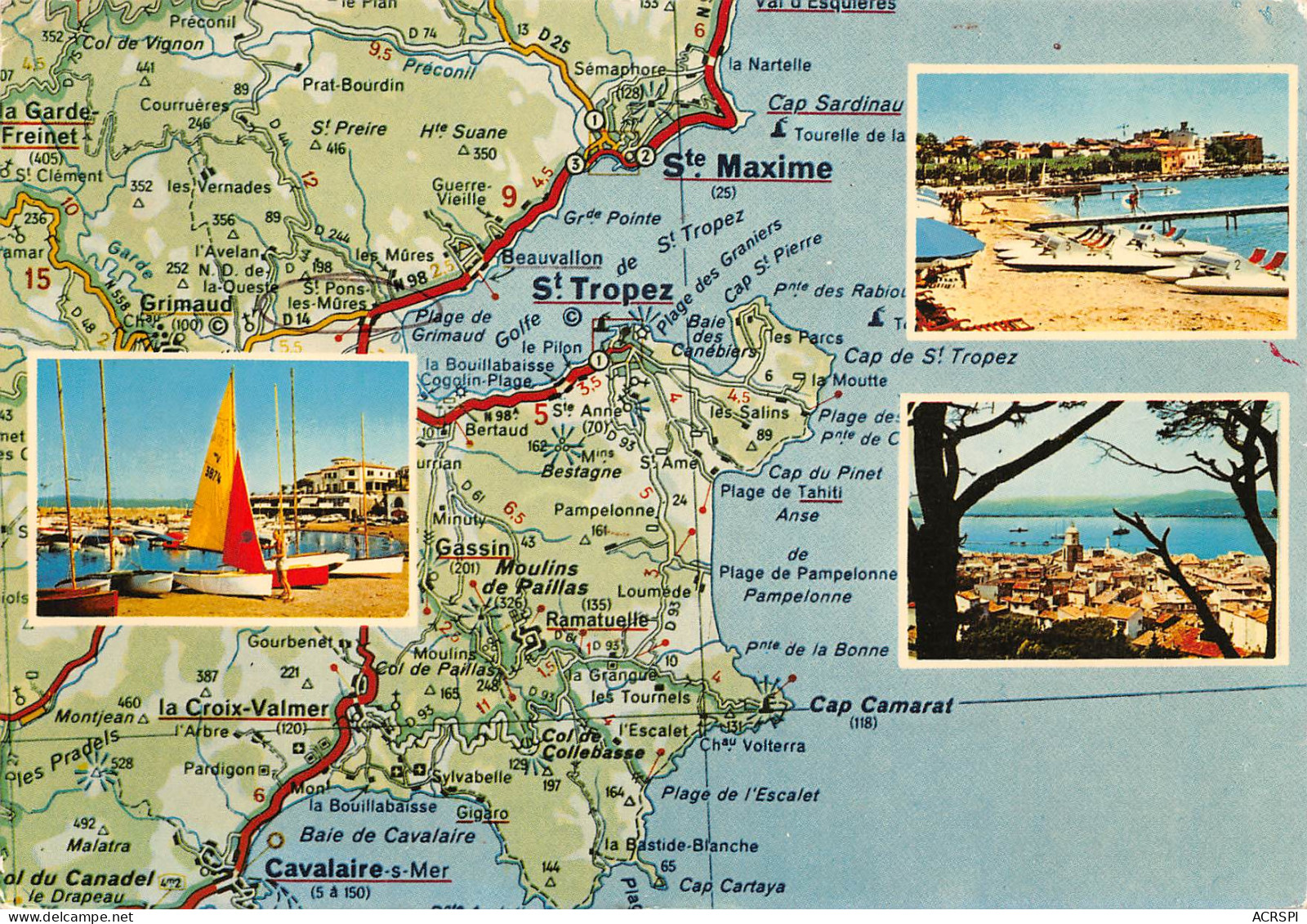 SAINT TROPEZ  La Cote Vers Sainte Maxime Carte Map 13 (scan Recto Verso)MF2718BIS - Saint-Tropez