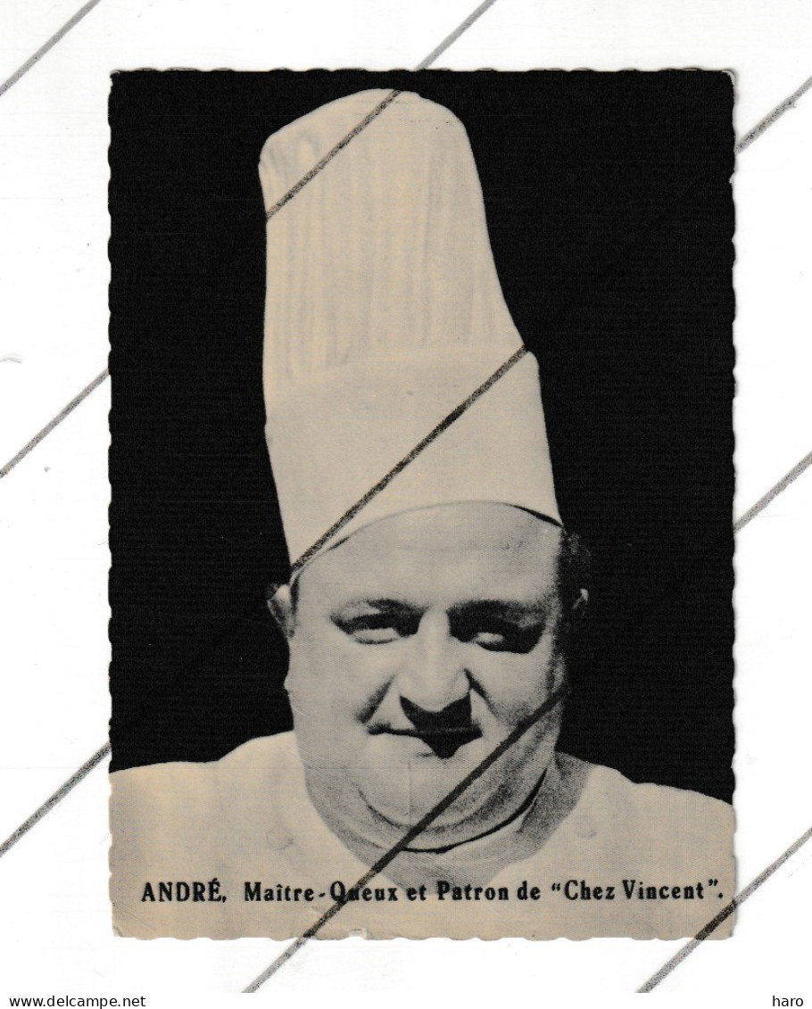 BRUXELLES - André  Maître-Queux Et Patron De " Chez Vincent " Restaurant, Cuisine, Gastronomie,... 1951 ( B375 ) - Hotels & Gaststätten