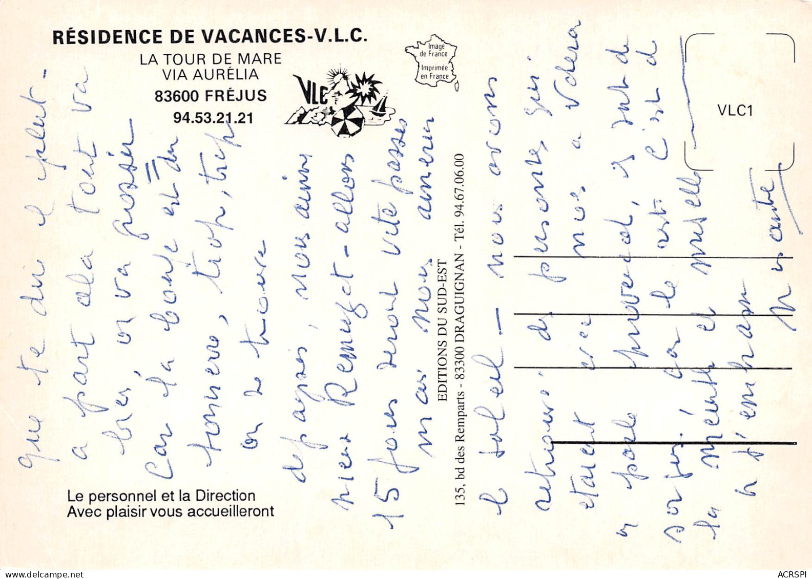 FREJUS  Résidence VLC Via Aurelia 16 (scan Recto Verso)MF2721BIS - Frejus