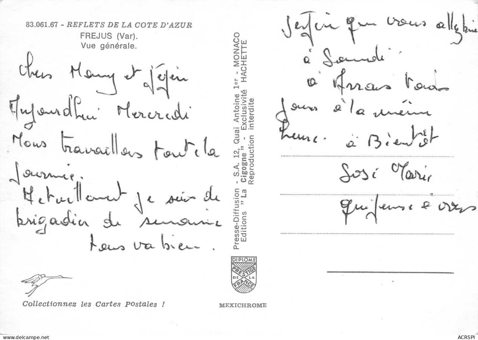 FREJUS Vue Générale Le Clocher De L'église 23 (scan Recto Verso)MF2721BIS - Frejus