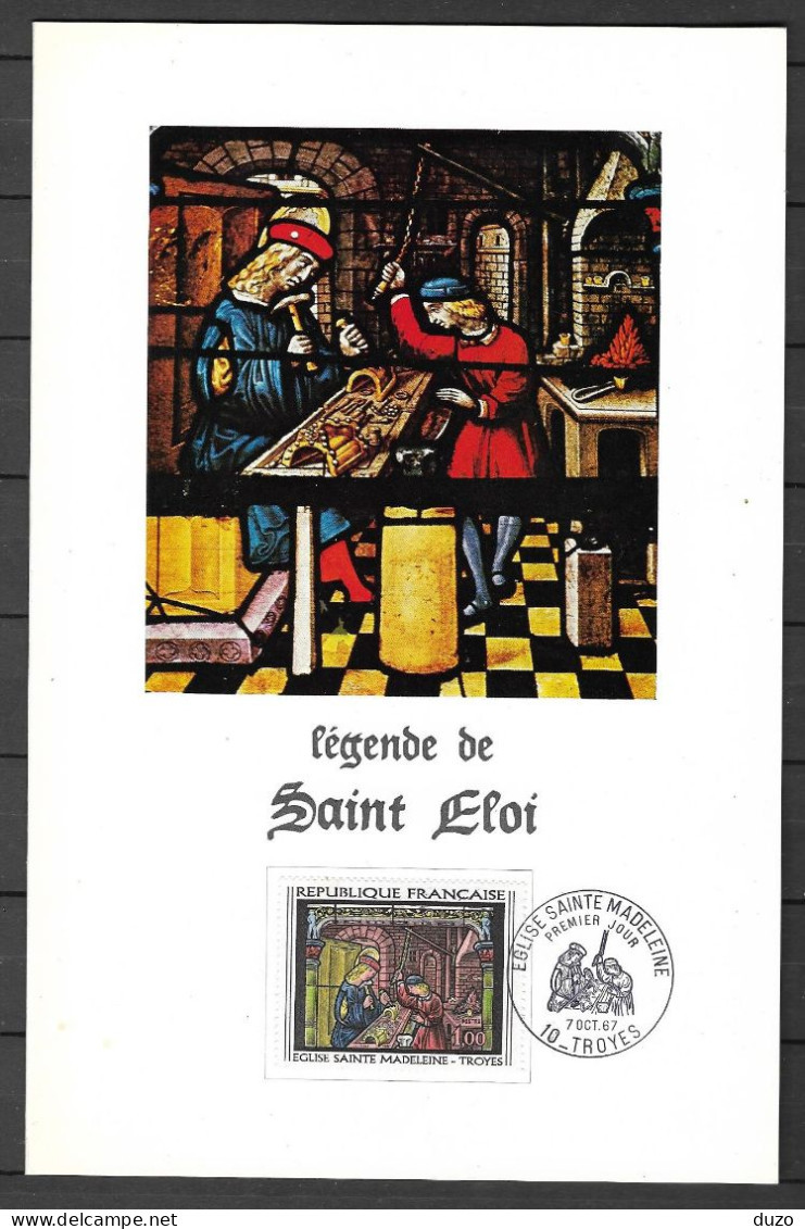 1◙  France - Document Philatélique F.D.C 1er Jour Vitrail De L'église Sainte-Madeleine N°1531 - Format 24x16 Cms (TTB). - 1960-1969