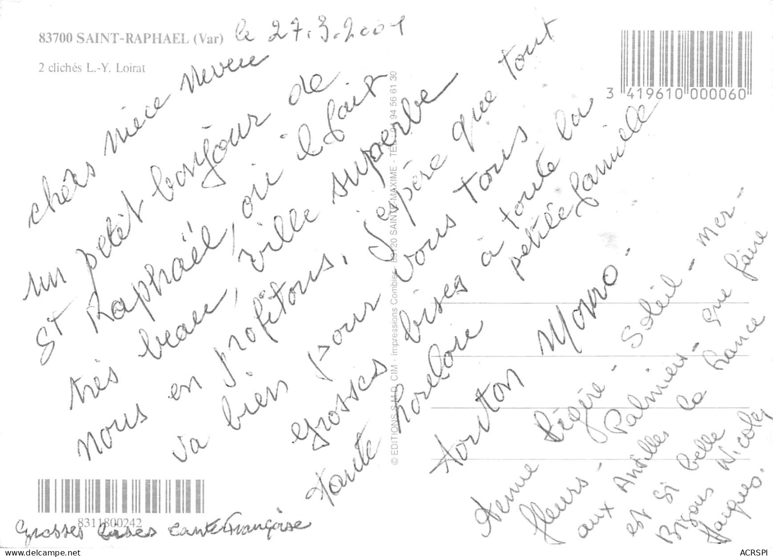 SAINT RAPHAEL  Multivue  3 (scan Recto Verso)MF2721VIC - Saint-Raphaël