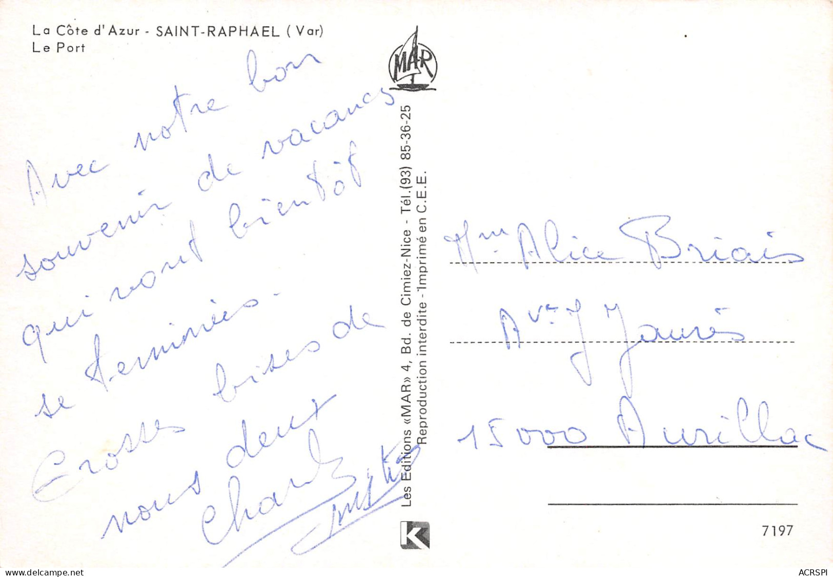 SAINT RAPHAEL  Le Port Pecheurs Et Lampareaux  31 (scan Recto Verso)MF2721VIC - Saint-Raphaël