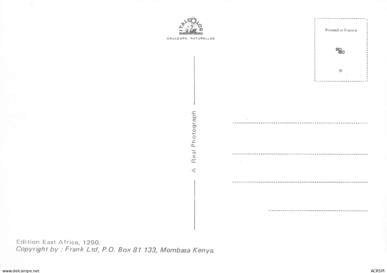 KENYA Mombasa Divers Vues  25 (scan Recto Verso)MF2722BIS - Kenia