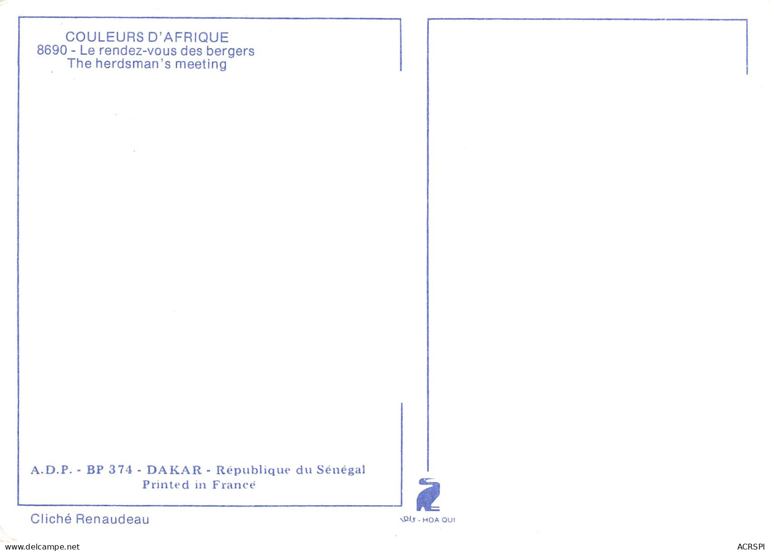 SENEGAL DAKAR  Rendez Vous Des Bergers  39 (scan Recto Verso)MF2722BIS - Senegal