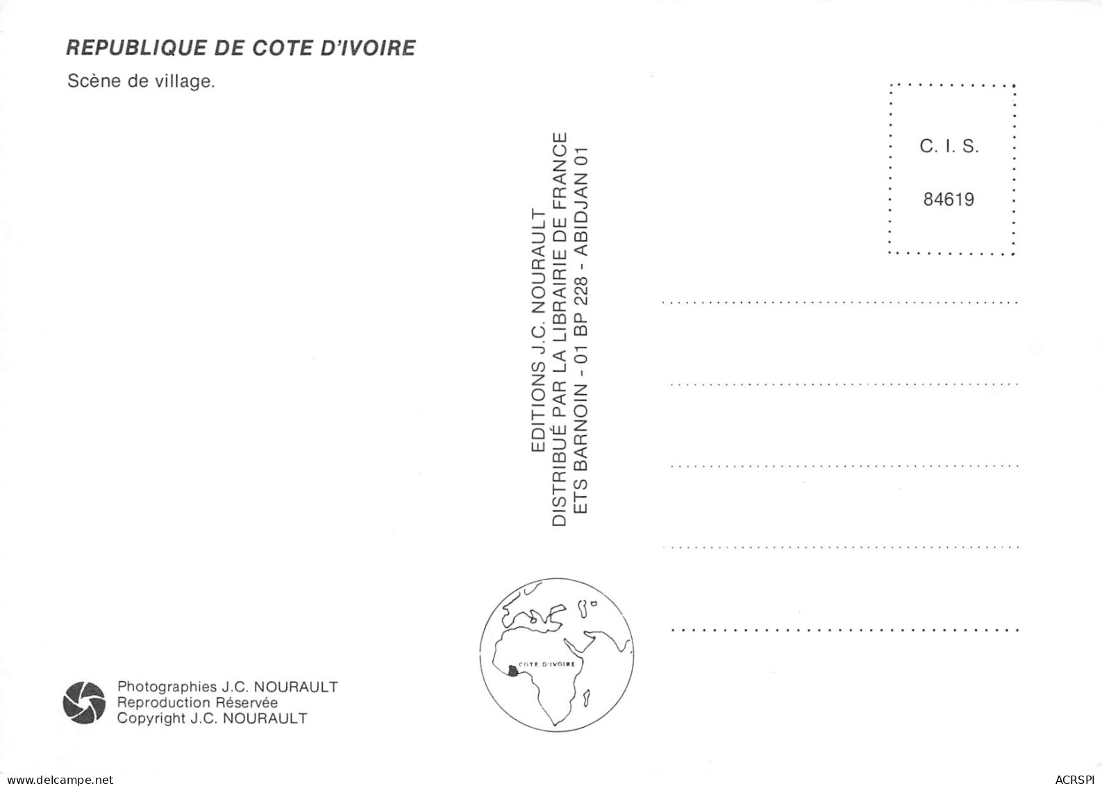 COTE D' IVOIRE  ABIDJAN Préparation Du Repas  7 (scan Recto Verso)MF2722TER - Ivoorkust