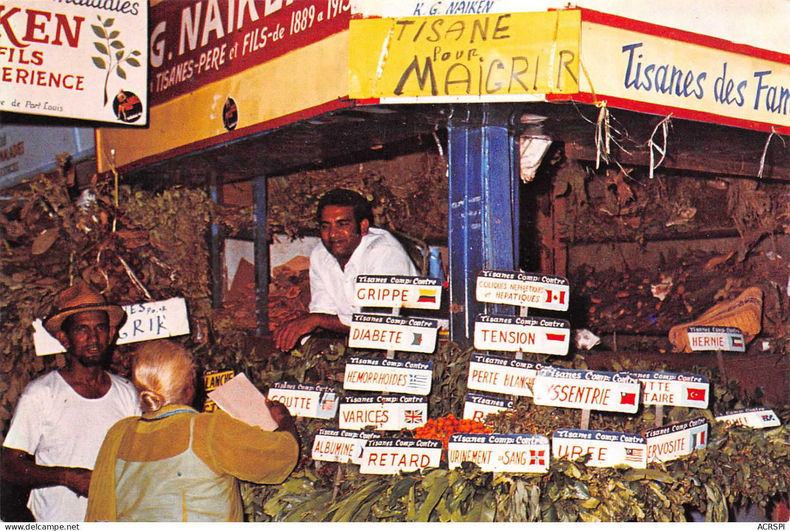 Ile MAURICE Mauritius Vendeur De Tisanes à PORT LOUIS  10 (scan Recto Verso)MF2722TER - Mauritius