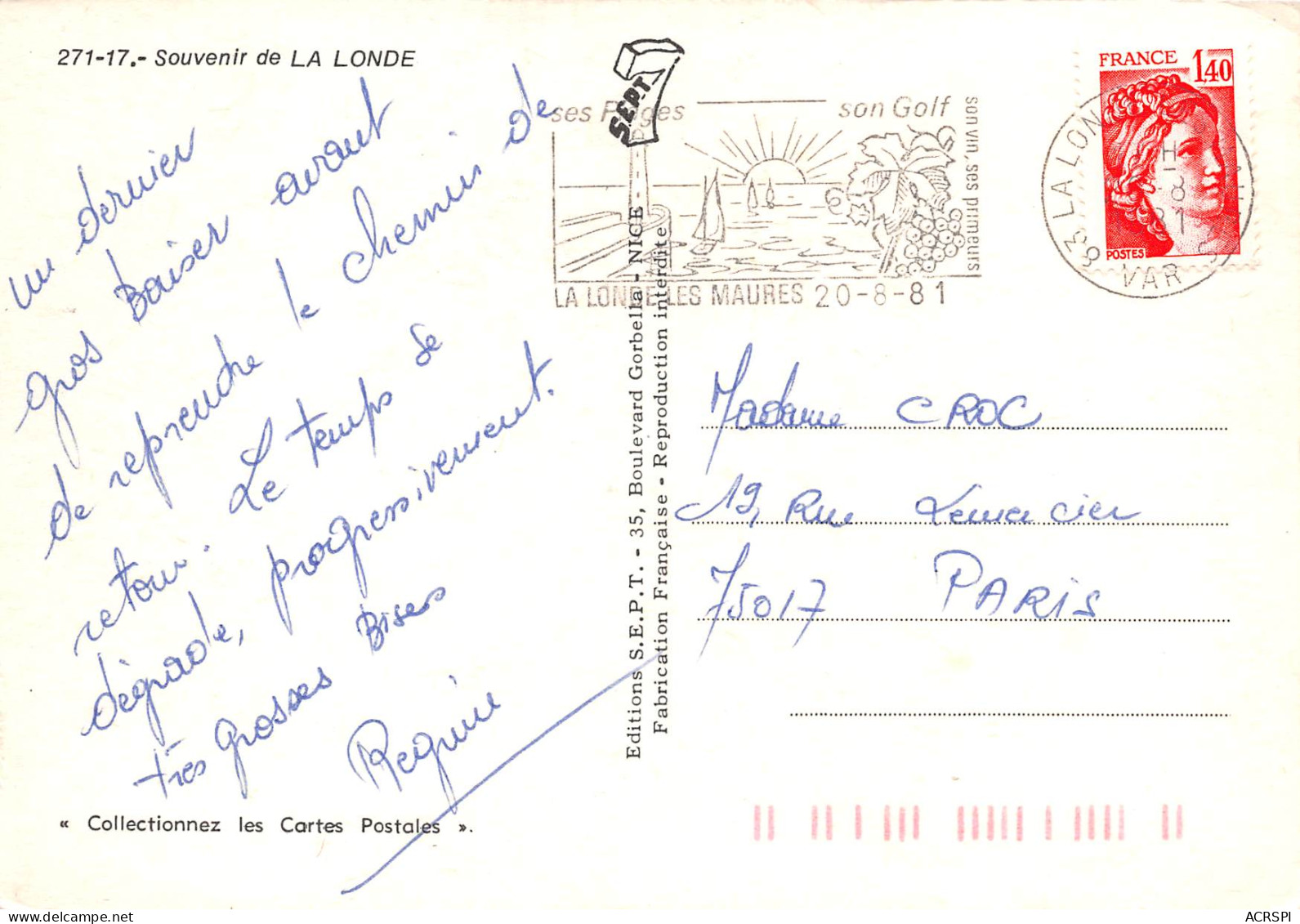 LA LONDE Les Maures Souvenir  4 (scan Recto Verso)MF2722UND - La Londe Les Maures