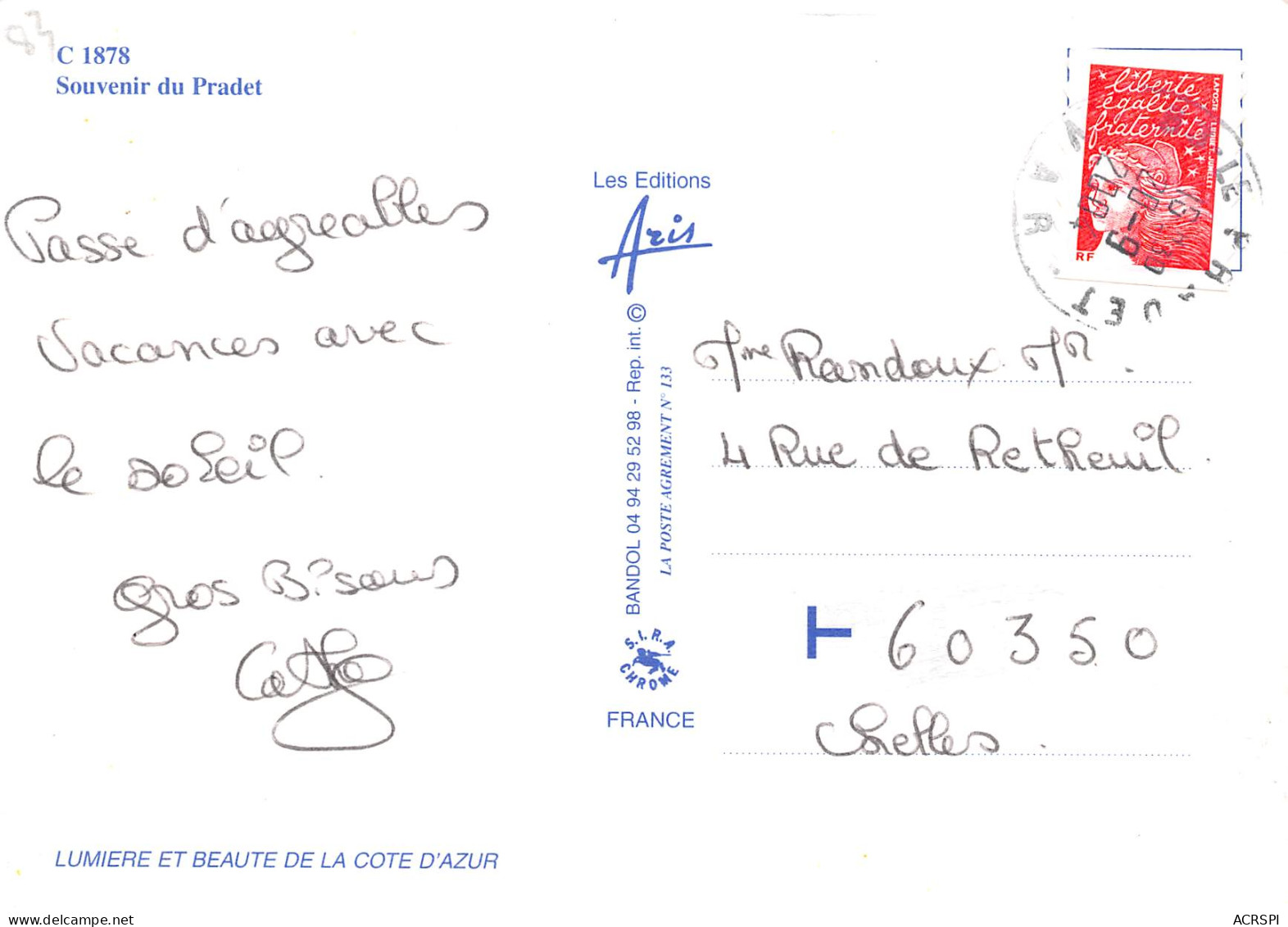 Souvenir LE PRADET  6 (scan Recto Verso)MF2722UND - Le Pradet