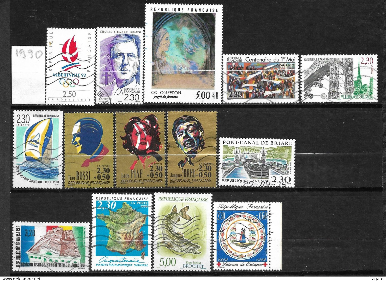 Entre 2632 Et 2671 Lot De 16 Timbres (1990) Oblitéré - Used Stamps