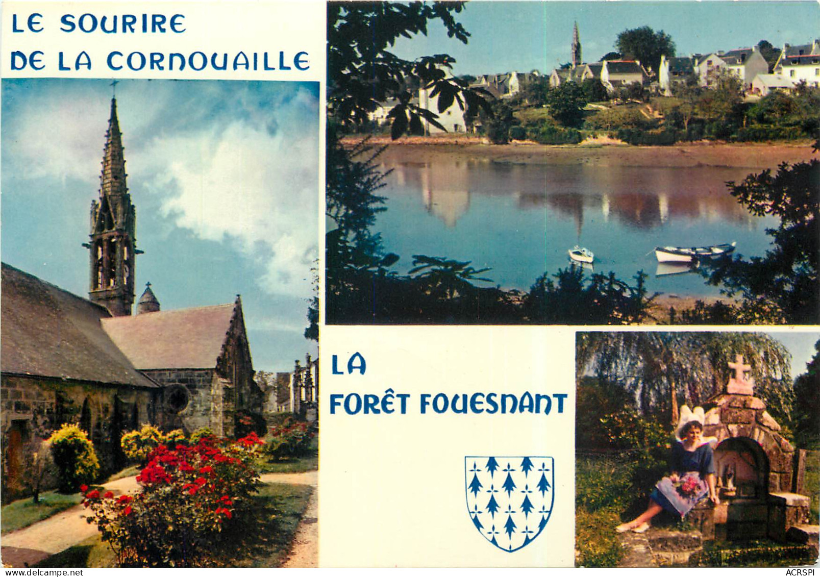 LA FORET DE FOUESNANT Eglise Du XVIe Siecles Dominant L' Anse De La Foret-fouesnant 9 ( Scan Recto Verso) MF2723 - La Forêt-Fouesnant