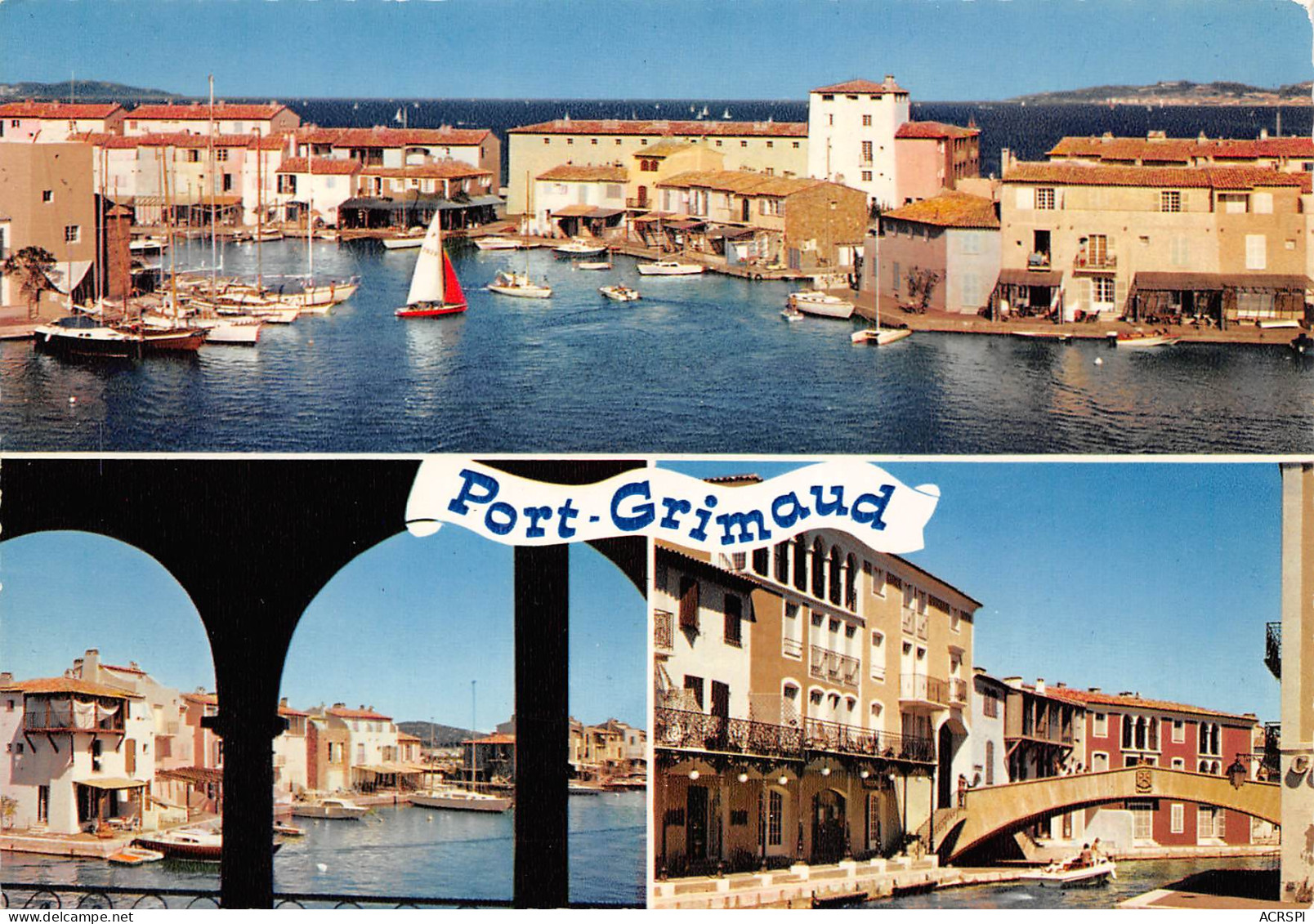 PORT GRIMAUD Trois Vues  23 (scan Recto Verso)MF2724BIS - Port Grimaud