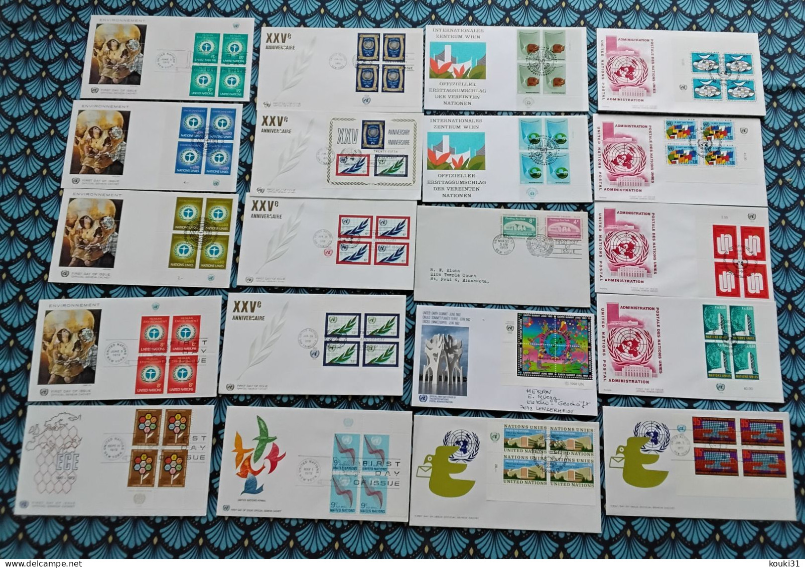 Nations Unies : 35 FDC Différents - Collections (without Album)