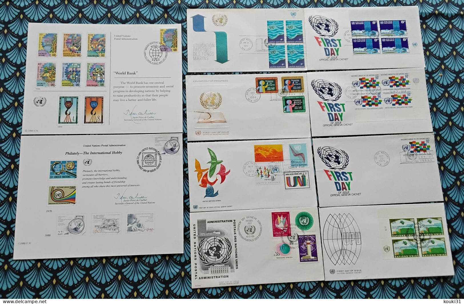 Nations Unies : 35 FDC Différents - Collections (without Album)