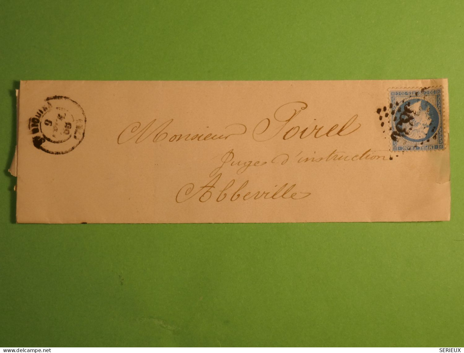 DN20 FRANCE  LETTRE  1868   A ABBEVILLE   +N°22 ++ AFF.   INTERESSANT+ ++++ - 1849-1876: Classic Period