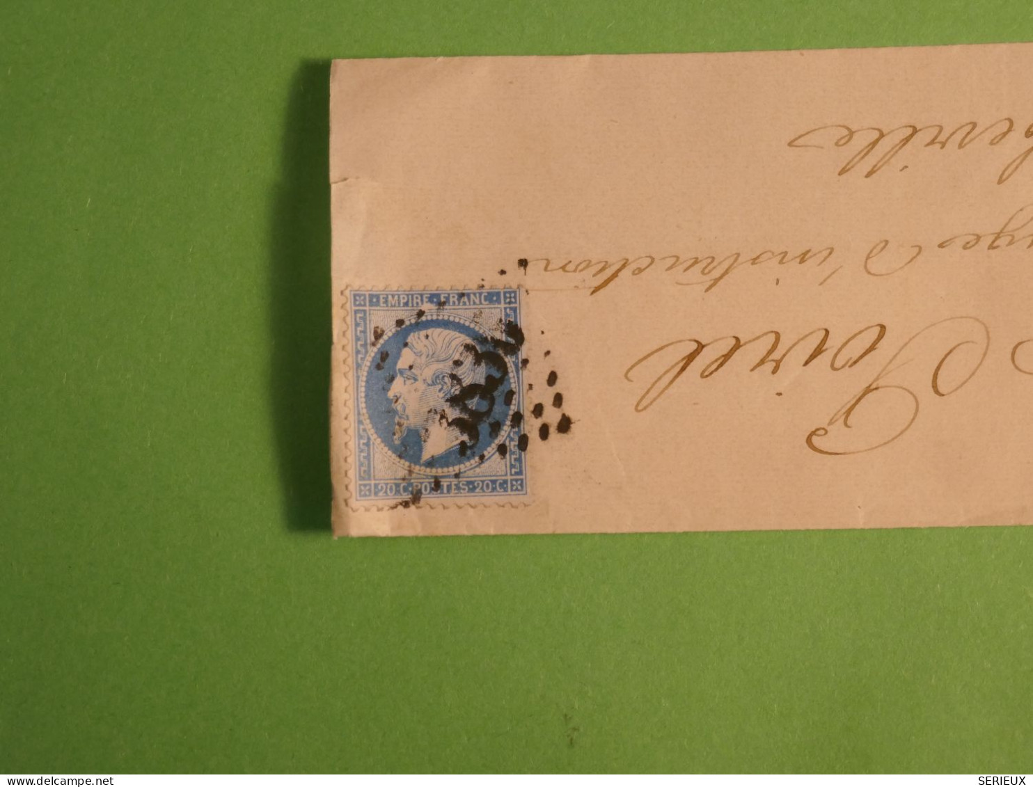 DN20 FRANCE  LETTRE  1868   A ABBEVILLE   +N°22 ++ AFF.   INTERESSANT+ ++++ - 1849-1876: Classic Period