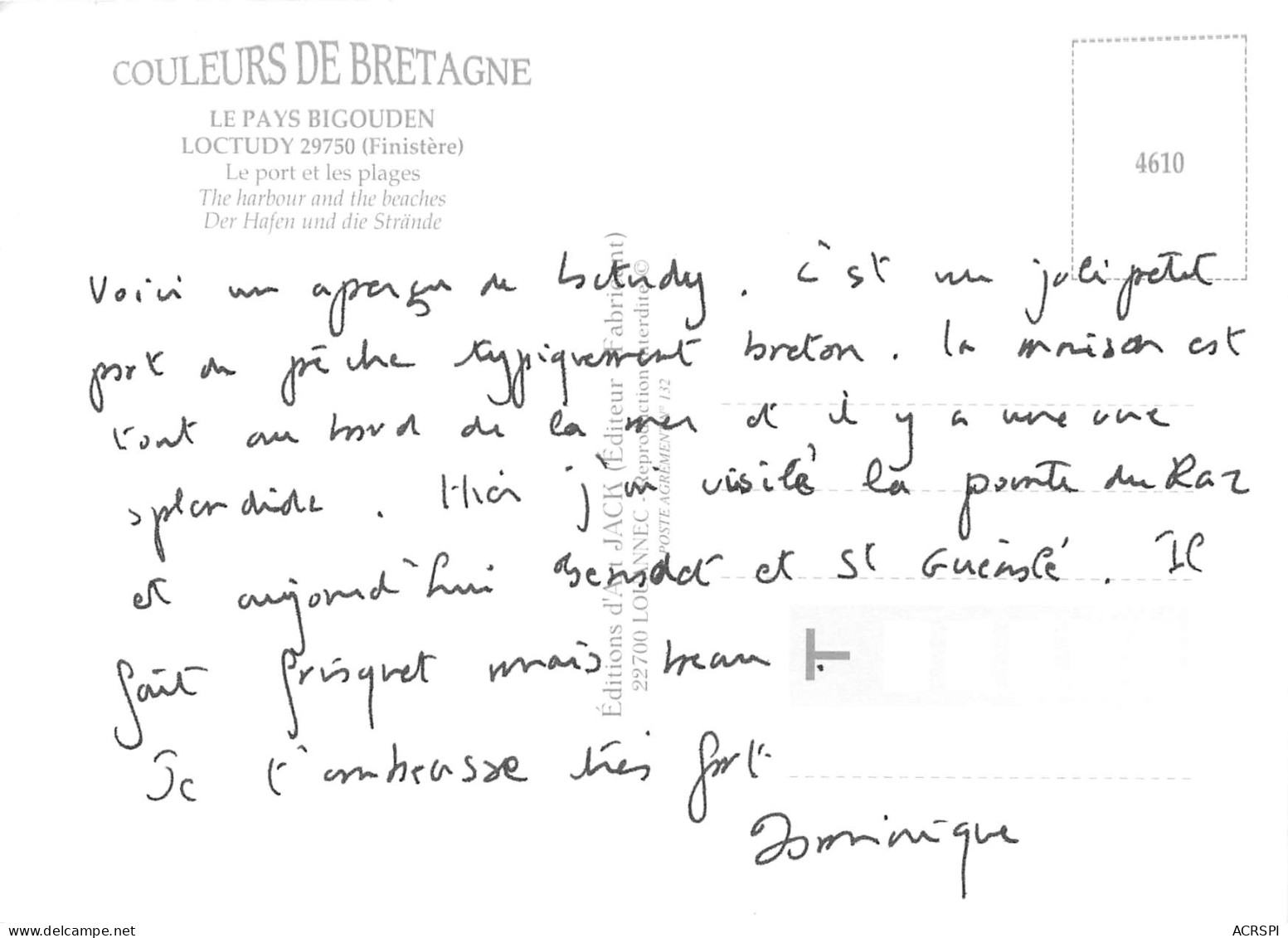LOCTUDY Le Port Et Les Plages 10(scan Recto Verso)MF2726 - Loctudy