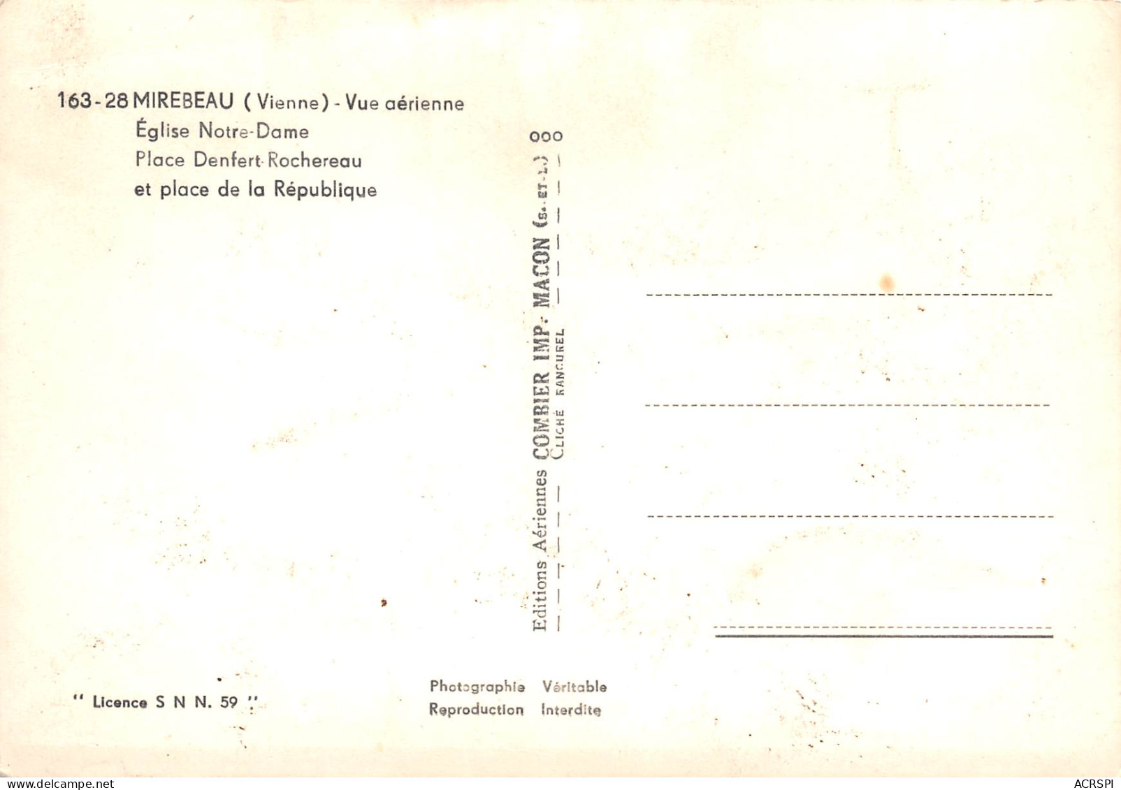 MIREBEAU En POITOU Vienne  Vue Aerienne   16 (scan Recto Verso)MF2726TER - Mirebeau