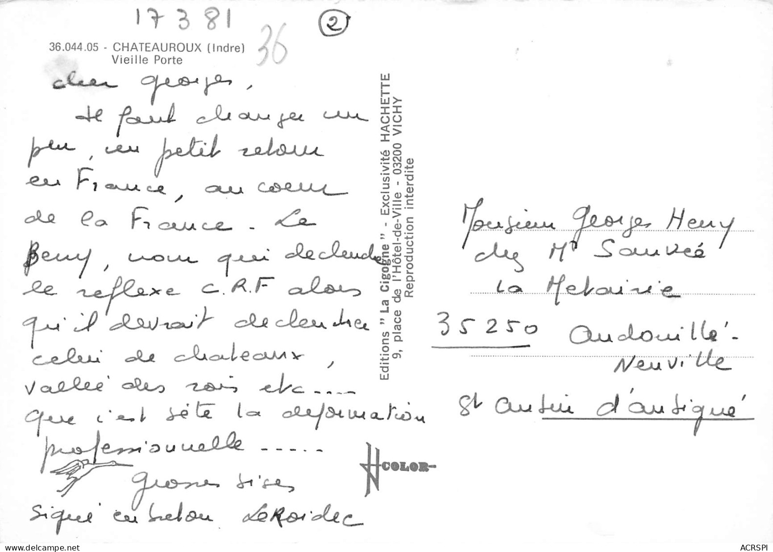 CHATEAUROUX La Vieille Porte  8 (scan Recto Verso)MF2726UND - Chateauroux