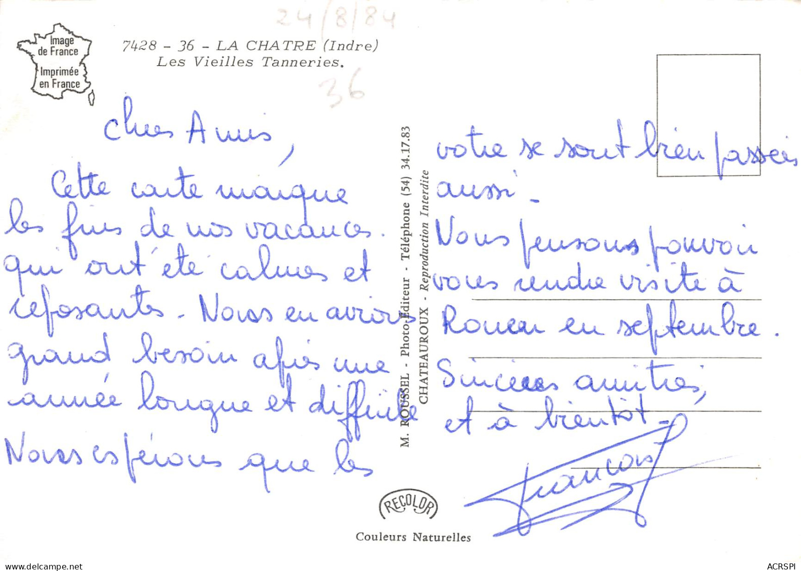 LA CHATRE  Les Vieilles Tanneries 17 (scan Recto Verso)MF2726UND - La Chatre