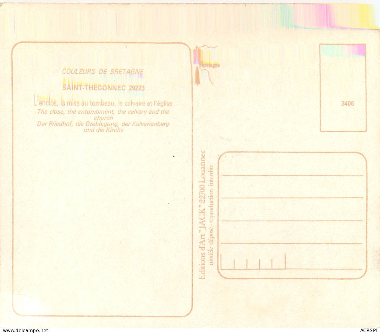 SAINT THEGONNEC L Enclos La Mise Au Tombeau 4 (scan Recto Verso)MF2728 - Saint-Thégonnec