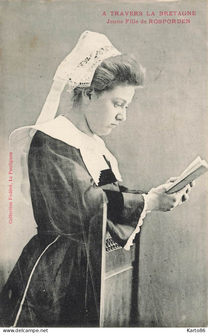 Rosporden * 1905 * Jeune Fille Finistère * Coiffe Costume Coiffes - Pont L'Abbe