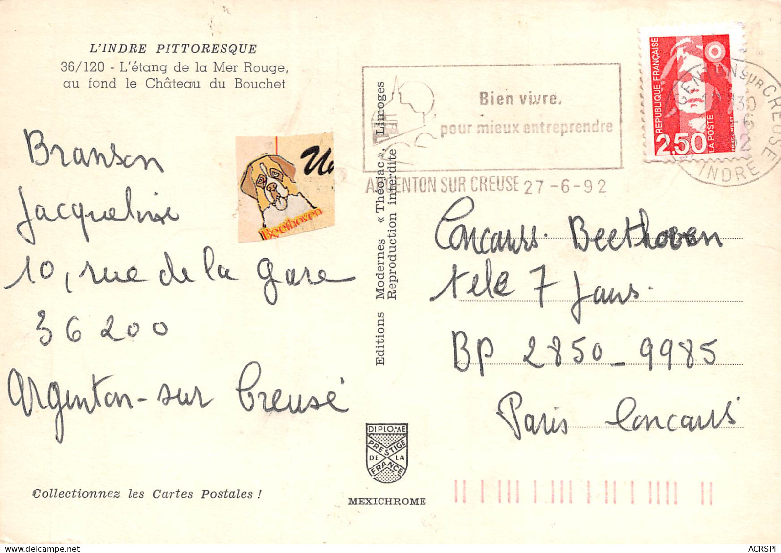 Le Bouchet Et L'étang De La Mer Rouge 12 (scan Recto Verso)MF2728BIS - La Chatre