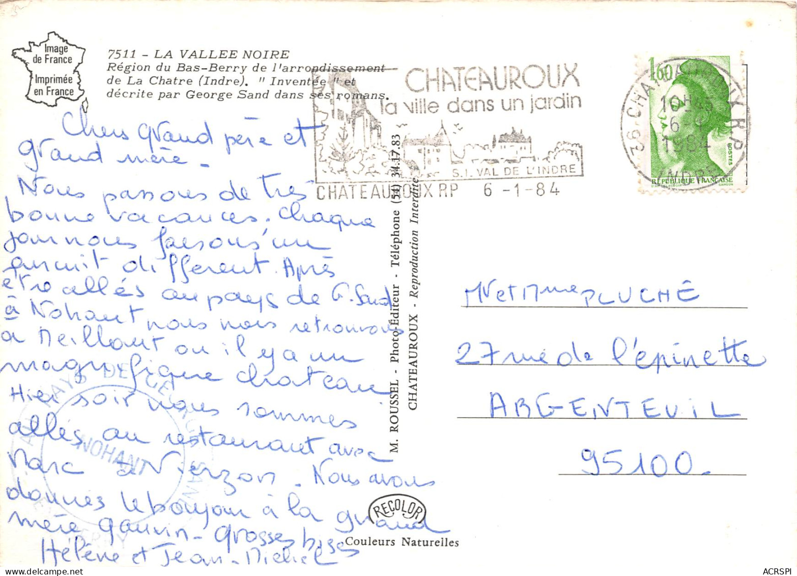 Vallée Noire Georges Sand Nohant La Chatre Bas Berry 11 (scan Recto Verso)MF2728BIS - La Chatre
