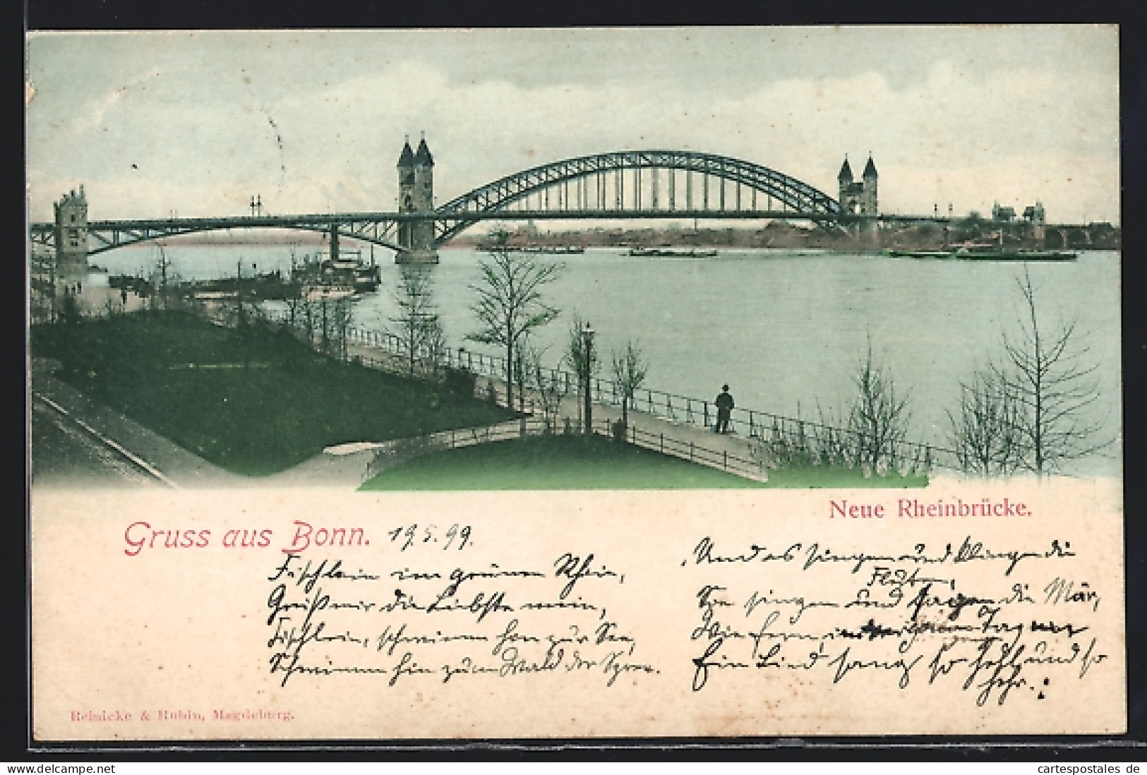AK Bonn, Neue Rheinbrücke Mit Uferpromenade  - Bonn