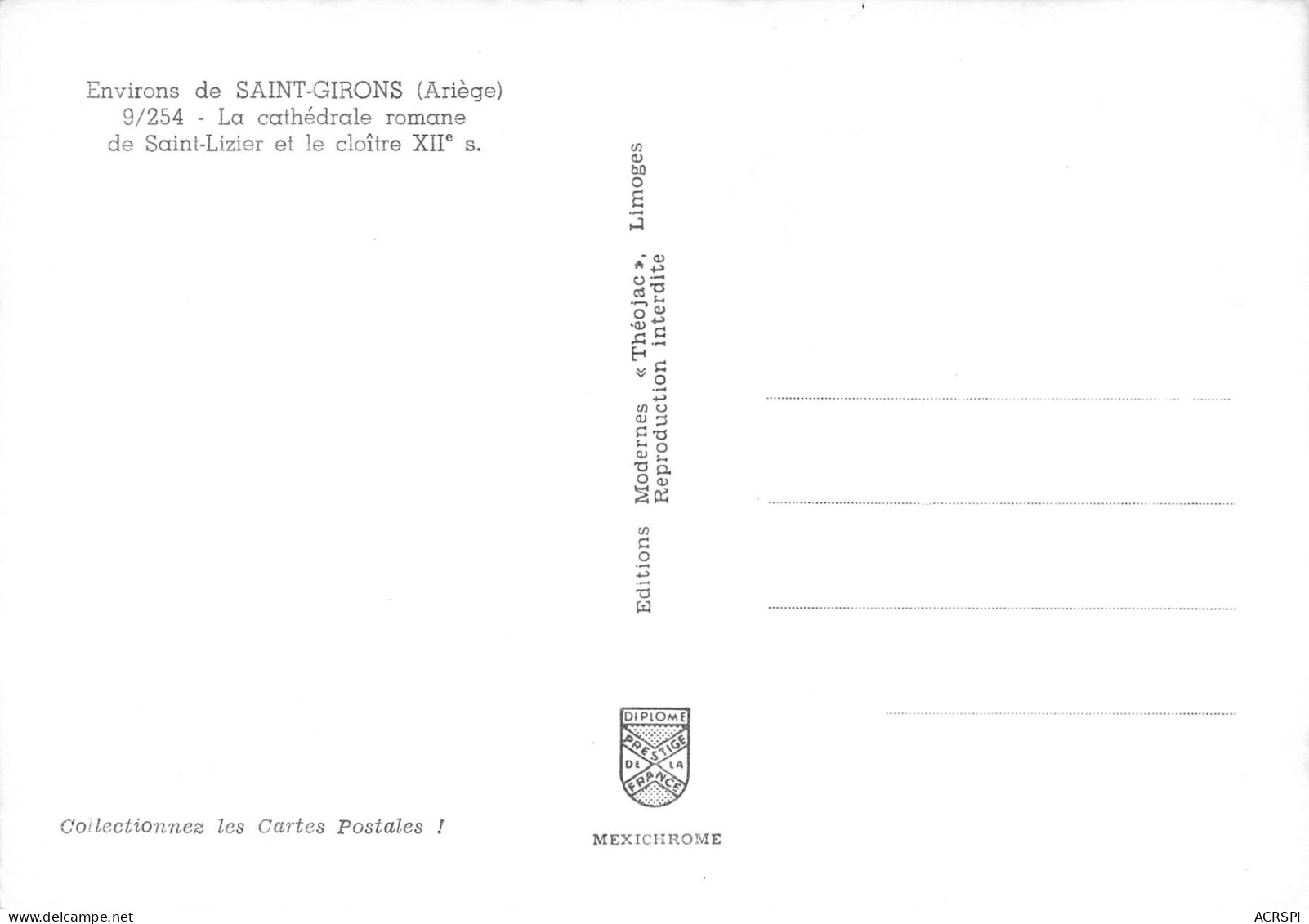 SAINT GIRONS église Romane De SAINT LIZIER Le Cloitre  9 (scan Recto Verso)MF2732TER - Saint Girons
