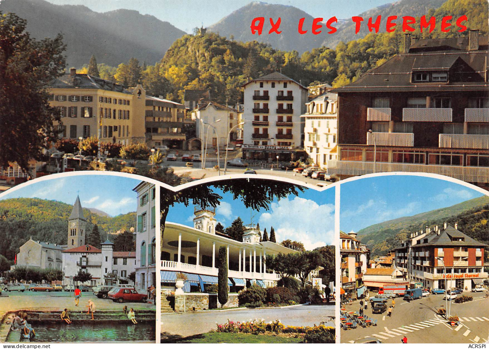 AX LES THERMES Place De Breilh Bassin Des Ladres Casino Et Hotel Royal   4 (scan Recto Verso)MF2732VIC - Ax Les Thermes