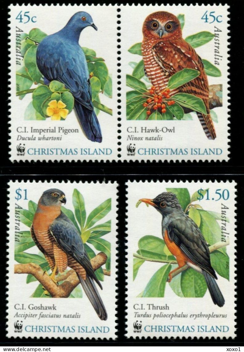 Christmas Island 2002 MiNr. 497 - 500  Weihnachtsinsel WWF Birds 4v MNH** 6.00 € - Unused Stamps