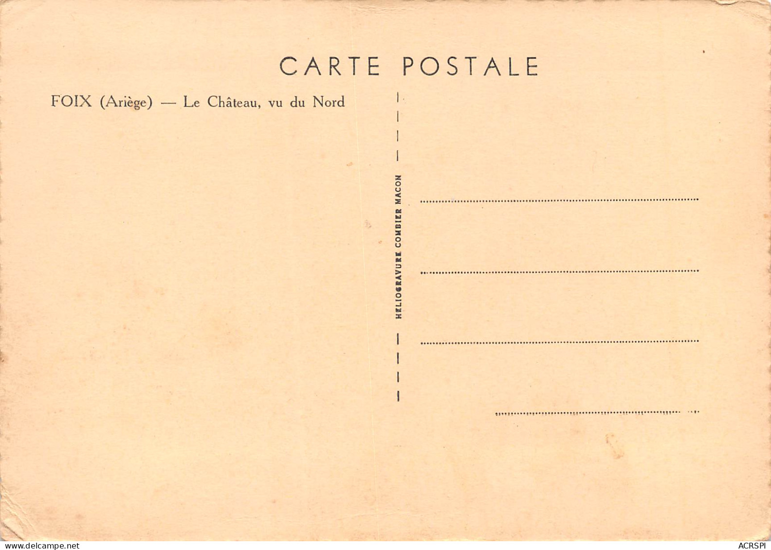 FOIX Le Chateau Vu Du Nord  1 (scan Recto Verso)MF2734BIS - Foix
