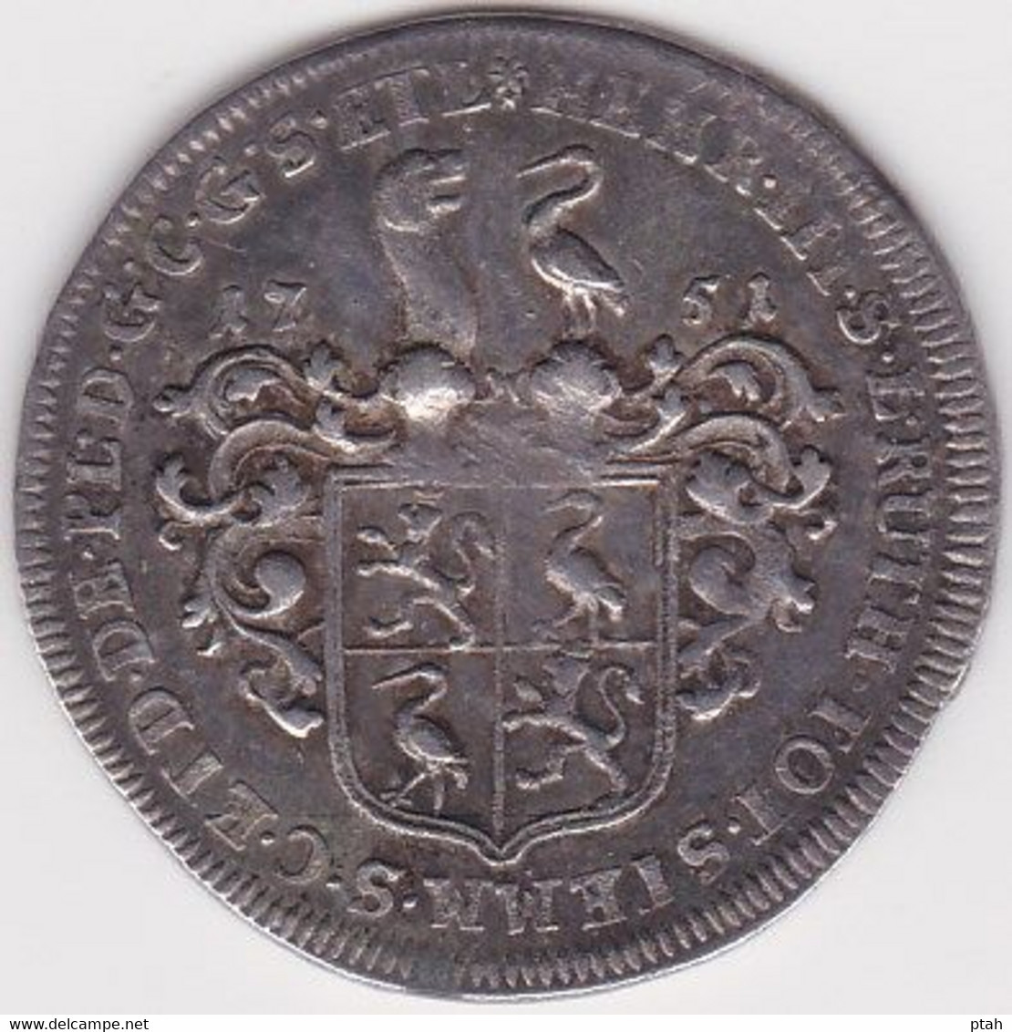 REUSS UNTERGREIZ, 1/8 Thaler 1751. - Kleine Munten & Andere Onderverdelingen