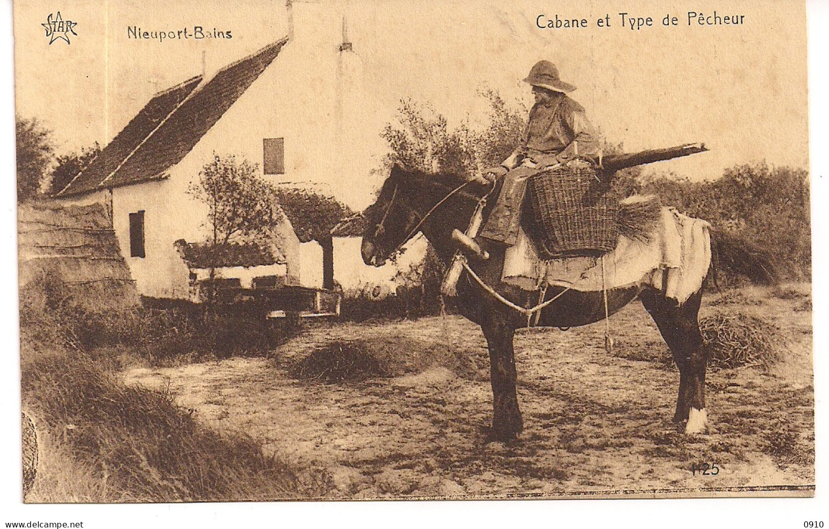 NIEUWPOORT-NIEUPORT "CABANE ET TYPE DE PECHEUR-VISSERHUIS MET VISSER"STAR N°1125 - Nieuwpoort