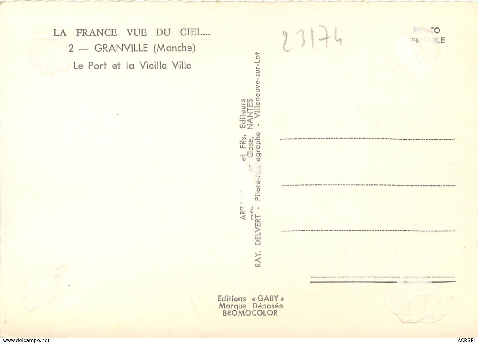 GRANVILLE Le Port Et La Vieille Ville 13(scan Recto Verso)MF2736 - Granville