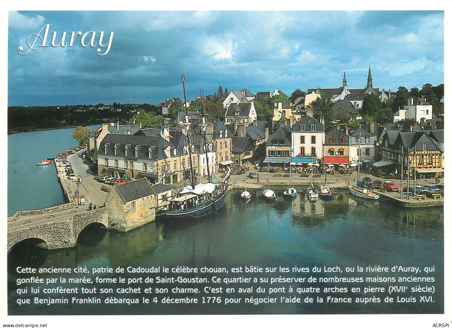 AURAY Le Pont Et Le Port De Saint Goustan 24(scan Recto Verso)MF2738 - Auray