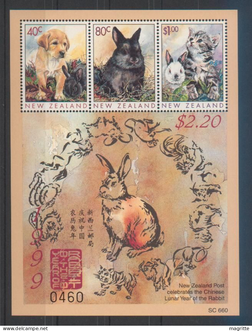 Nouvelle Zélande Pack Nouvel An Chinois , 12 Blocs Numérotés - New Zealand Chinese Lunar Series Limited Edition 12 S/S - Chinese New Year