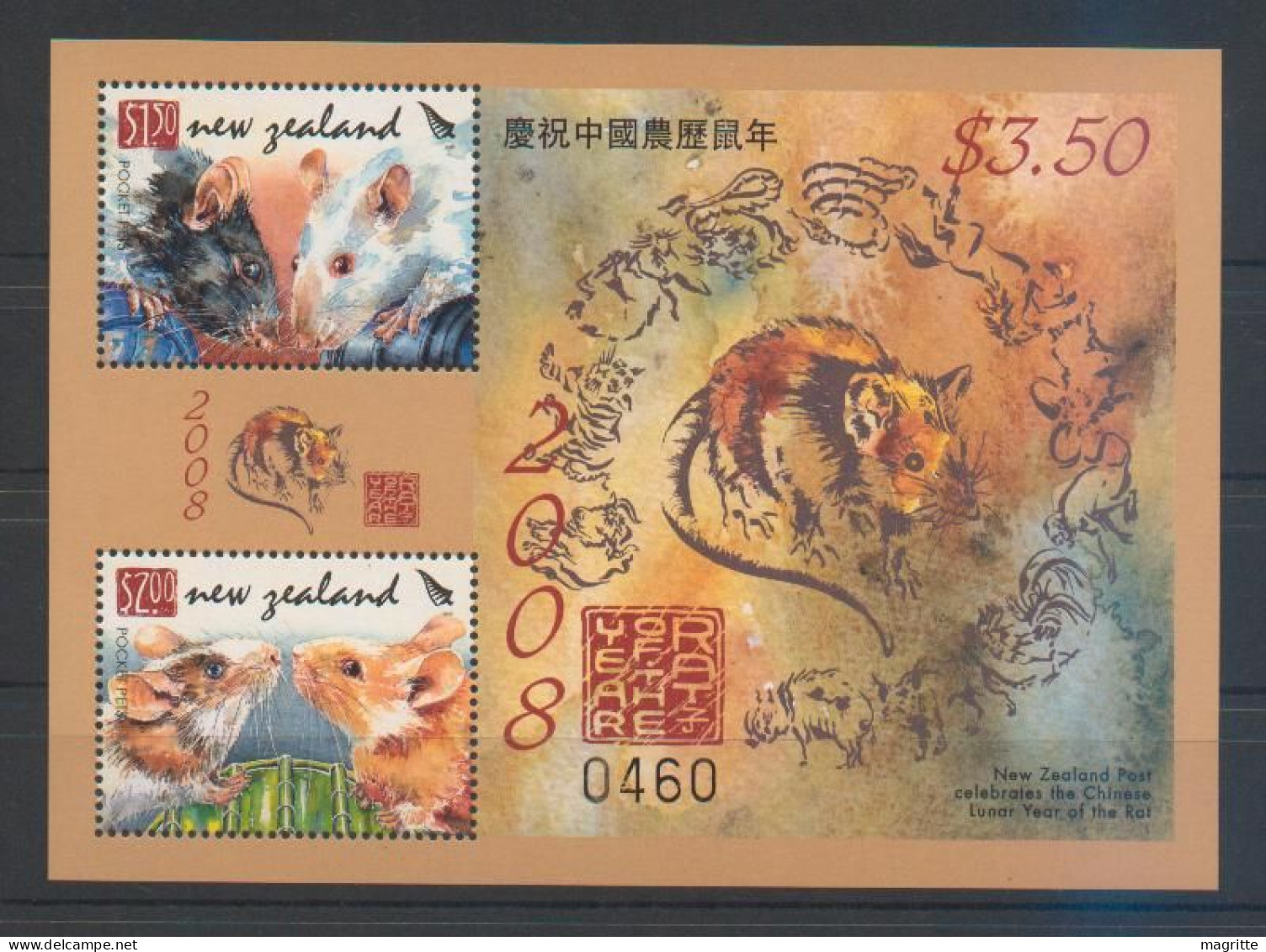 Nouvelle Zélande Pack Nouvel An Chinois , 12 Blocs Numérotés - New Zealand Chinese Lunar Series Limited Edition 12 S/S - Anno Nuovo Cinese